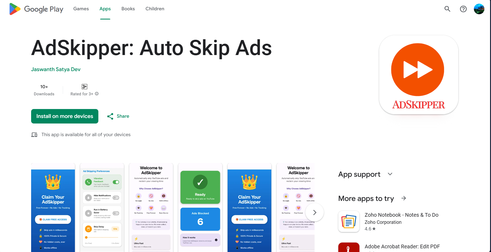 Adskipper: Auto Skip Ads